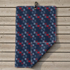 Word Art Golf Towel - Laid Flat