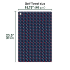 Word Art Golf Towel - Size Chart
