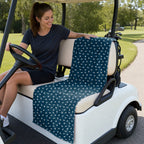 Words Swirl Full-Size Towel & Car Seat Cover - On a Golf Cart Seat