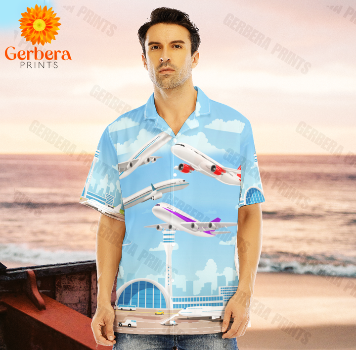 Plane This Legendary Airplane Pilot Has Retired Blue Aloha Hawaiian Shirts For Men And For Women WT9036