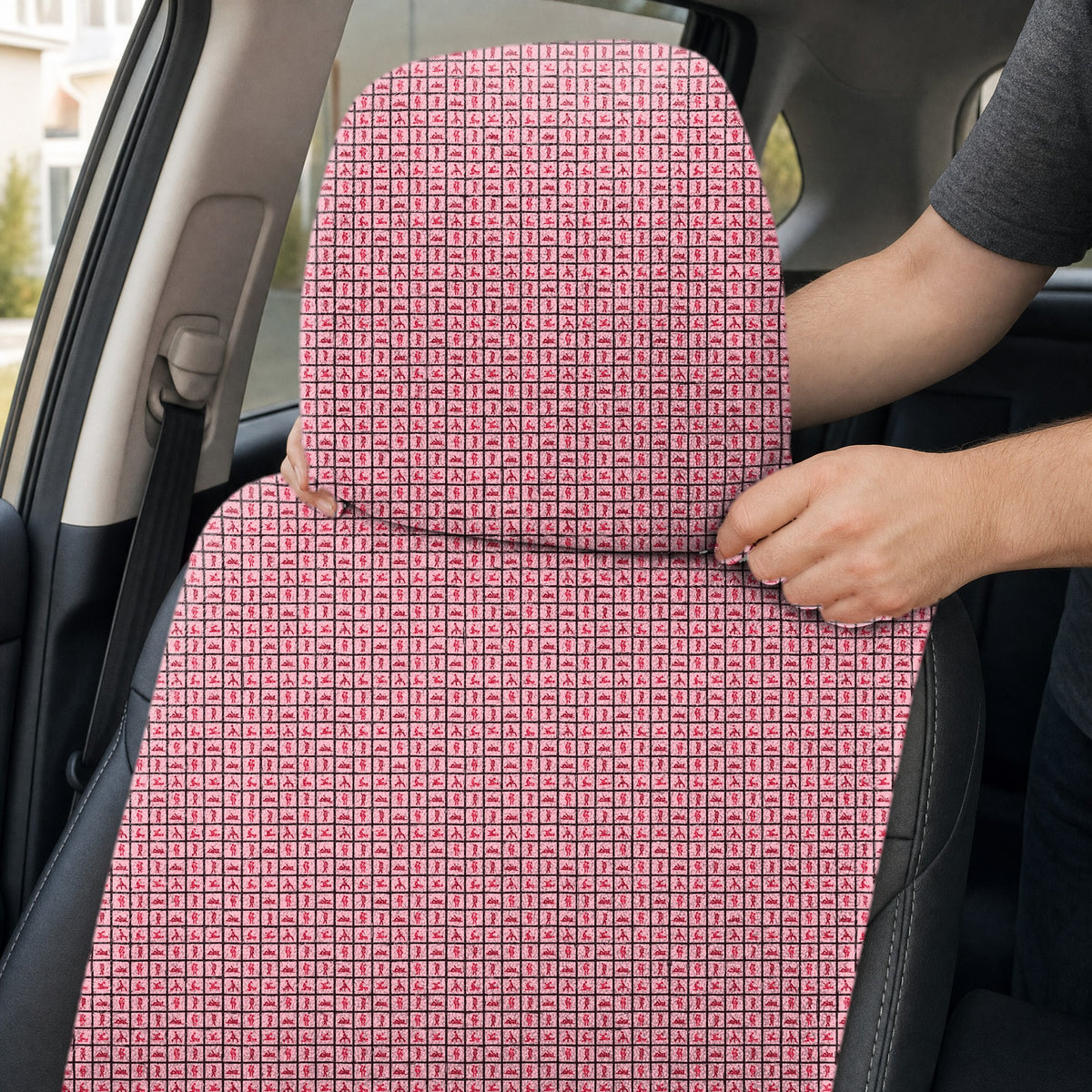 XO Full-Size Towel & Car Seat Cover - Headrest Pocket