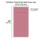 XO Full-Size Towel & Car Seat Cover - Size Chart