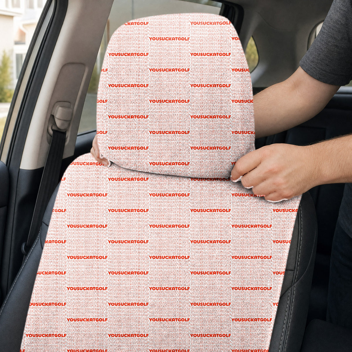 You Suck At Golf Full-Size Towel & Car Seat Cover - Headrest Pocket