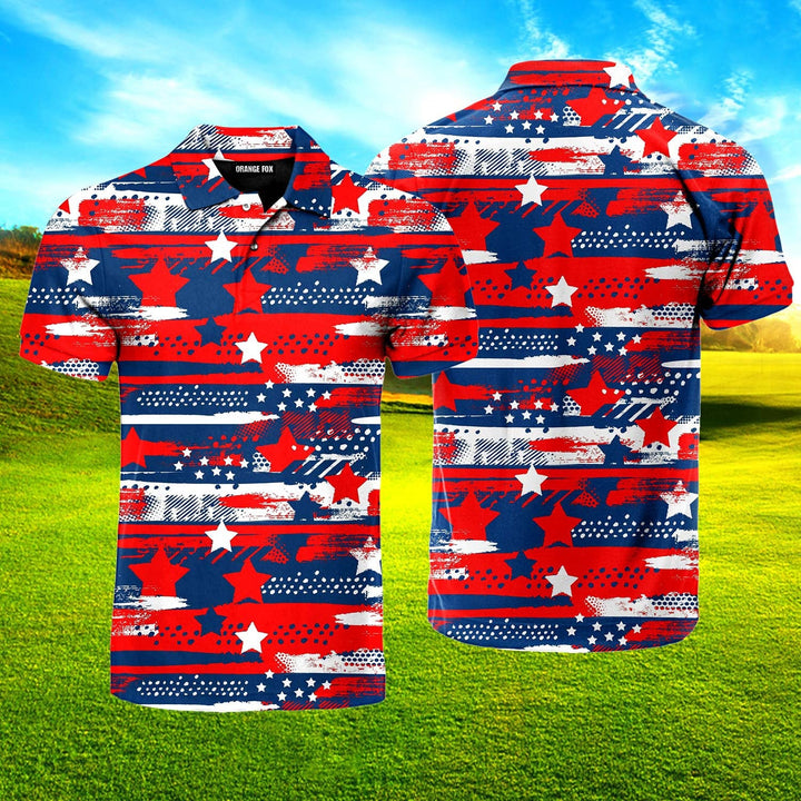 4th Of July Independence Day American Summer Patriotic Polo Shirt For Men