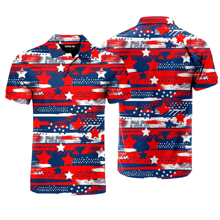 4th Of July Independence Day American Summer Patriotic Polo Shirt For Men