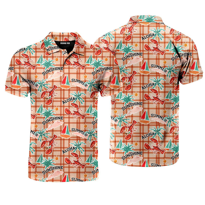 Aloha Summer Lobster To Sunshine Polo Shirt For Men