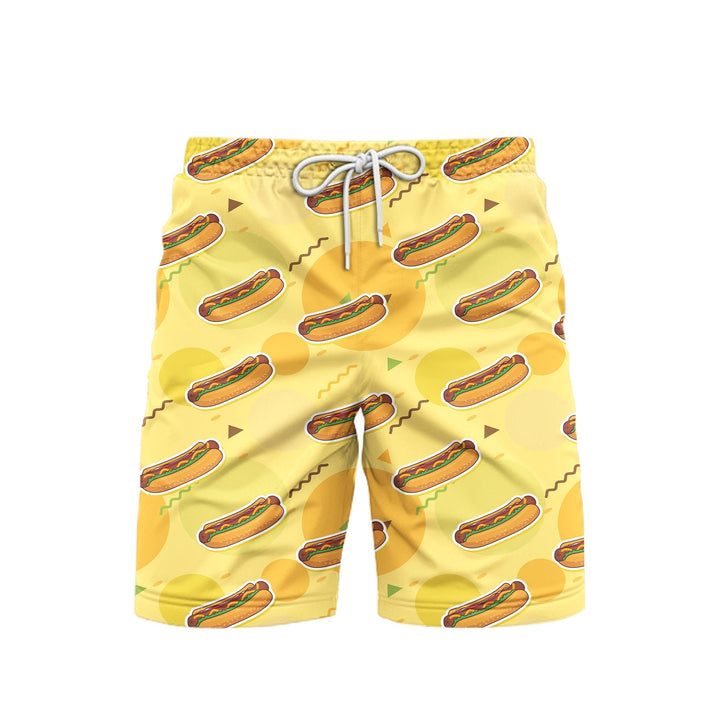 Amazing Hot Dog Barbecue Funny Beach Shorts For Men