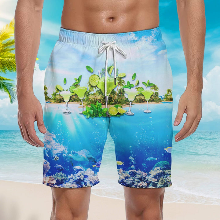 Amazing This Awesome Margarita Blue Ocean Beach Shorts For Men