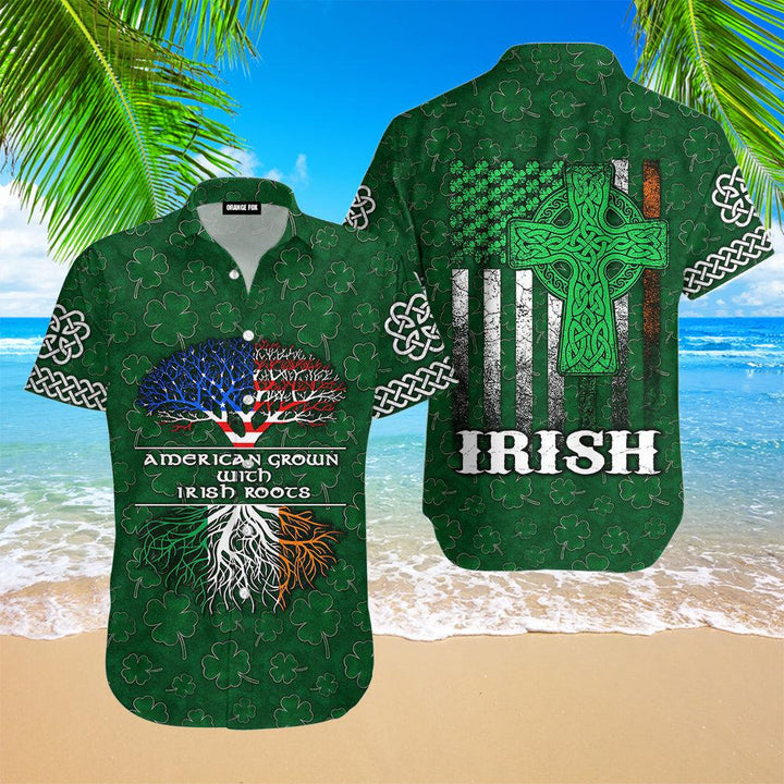 American Grown With Irish Roots Hawaiian Shirt For Men & Women