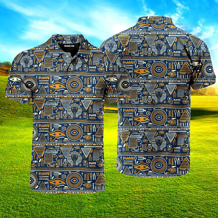 Ancient Egyptian Tribal Polo Shirt For Men