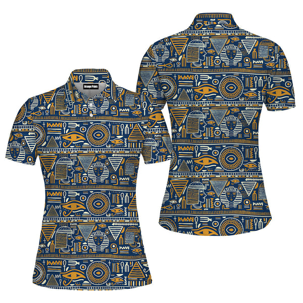 Ancient Egyptian Tribal Polo Shirt For Women