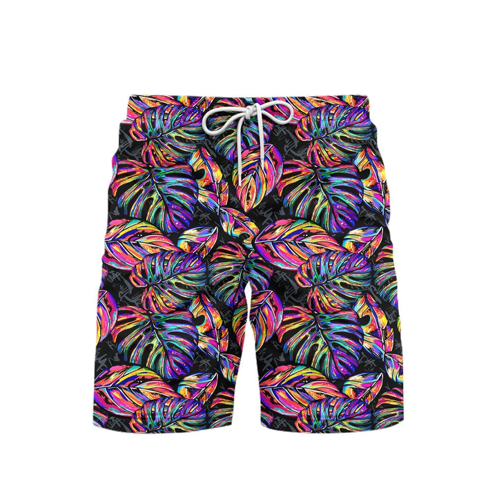 Awesome Multicolor Tropical Beach Shorts For Men