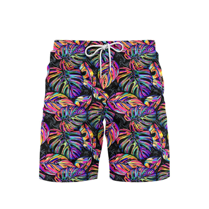 Awesome Multicolor Tropical Seamless Beach Shorts For Men