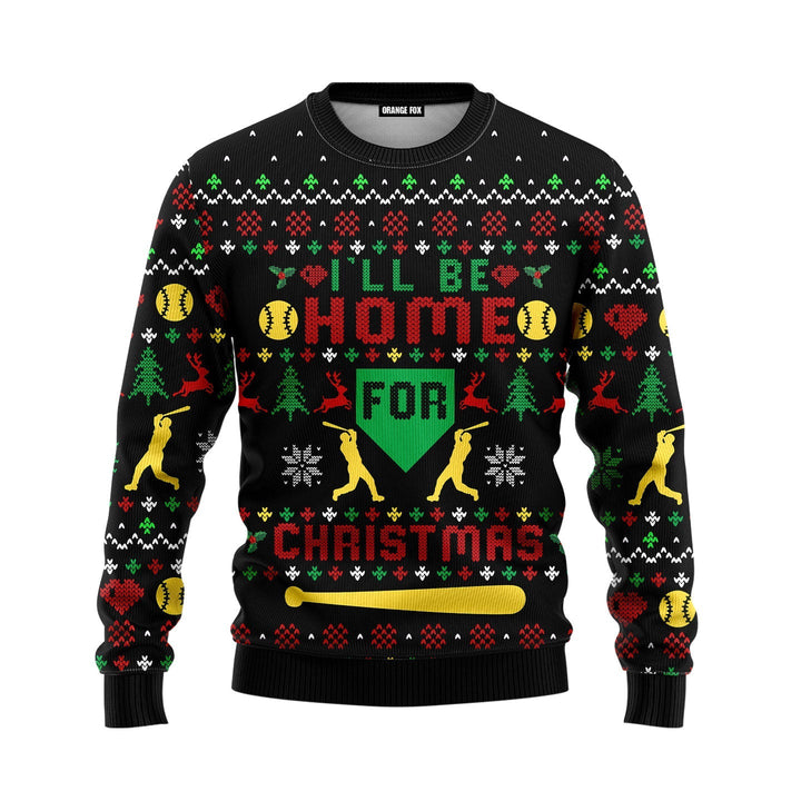 Baseball Home Run Ugly Christmas Sweater For Men & Women