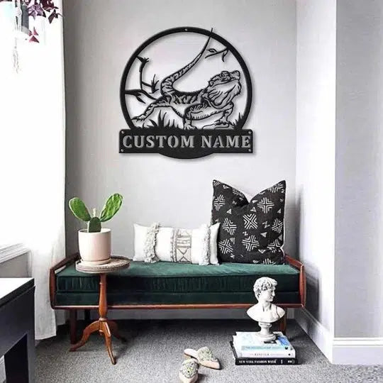 Bearded Dragon Custom Cut Metal Sign | MN1362-Gerbera Prints.