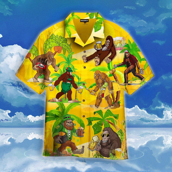 Bigfoot Bear Summer Hawaiian Shirt For Men & Women