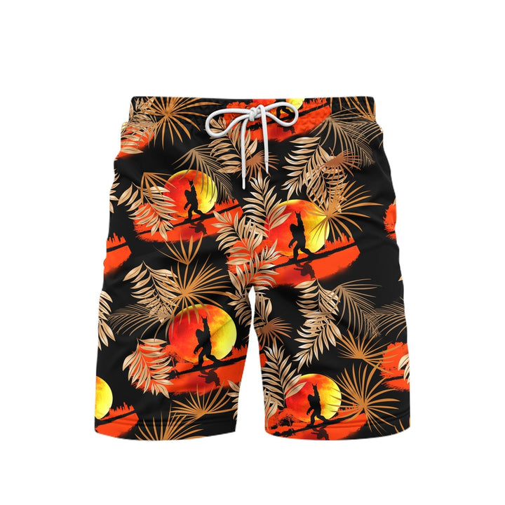 Bigfoot Cool Red Beach Shorts For Men