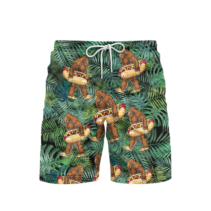 Bigfoot Hotdog Beach Shorts For Men