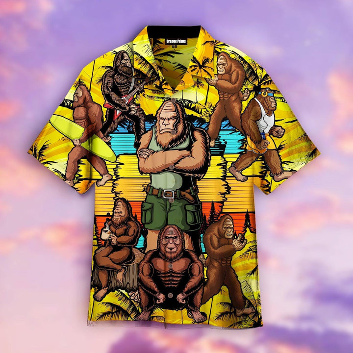 Bigfoot Tropical Hawaiian Shirt For Men & Women