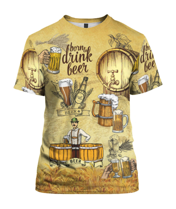 Born To Drink Beer 3D All Over Print | Unisex | Adult | HP1688-Gerbera Prints.