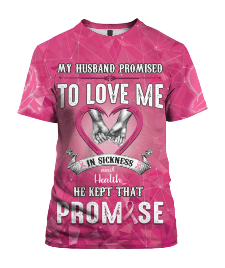 Breast Cancer He Kept That Promise 3D All Over Print | Unisex | Adult | HP1024-Tee 3D-Gerbera Prints.
