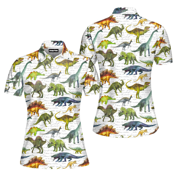 Breeds Of Dinosaurs Polo Shirt For Women