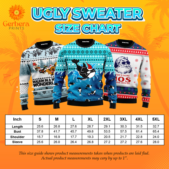 Chicken Funny Christmas Ugly Christmas Sweater | For Men & Women | Adult | US5688-Gerbera Prints.