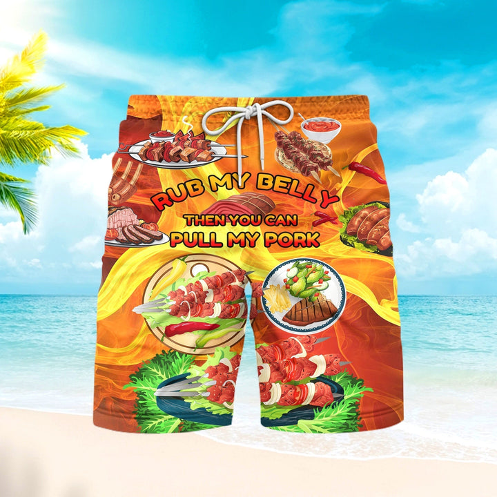 Chilling And Grilling BBQ Beach Shorts For Men