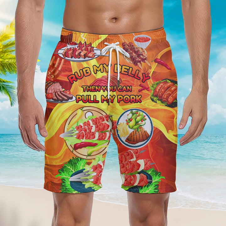 Chilling And Grilling BBQ Beach Shorts For Men