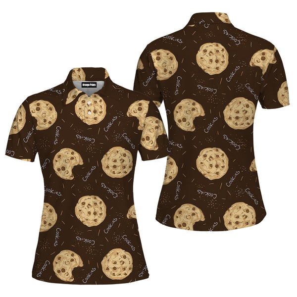 Chocolate Chip Cookies Polo Shirt For Women