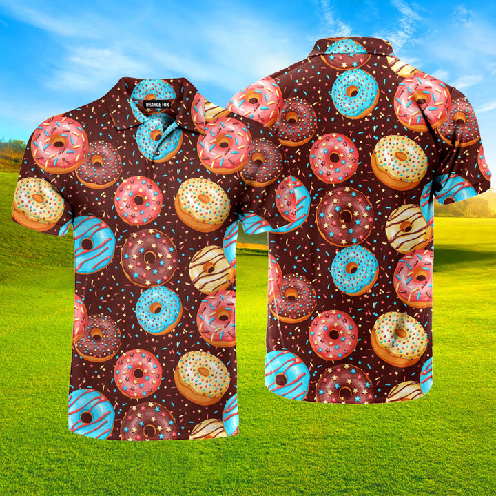 Colorful Donut Sprinkles Sweet Polo Shirt For Men