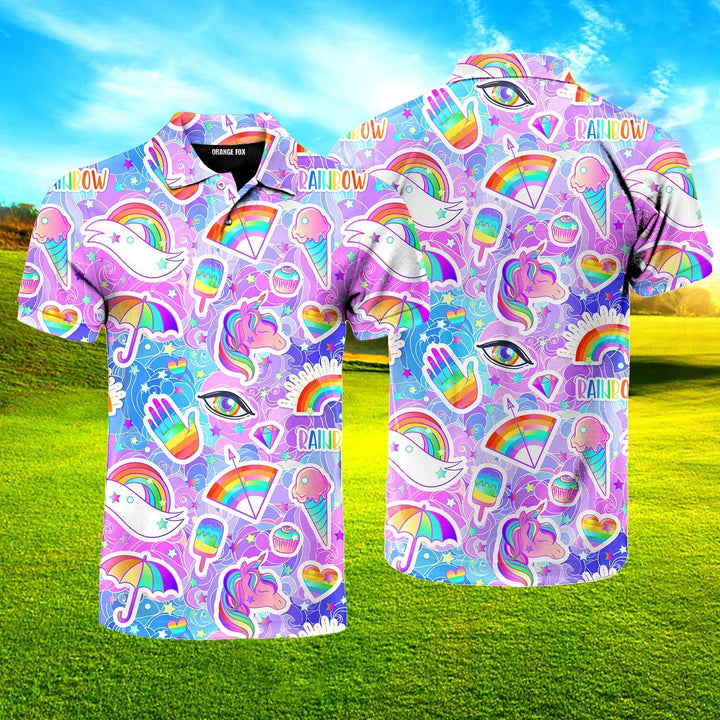 Colorful Rainbow What About Some Rainbow LGBT Polo Shirt For Men