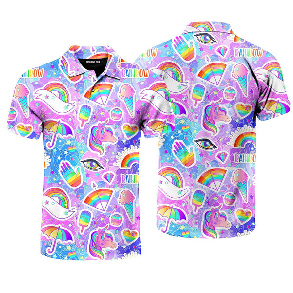 Colorful Rainbow What About Some Rainbow LGBT Polo Shirt For Men