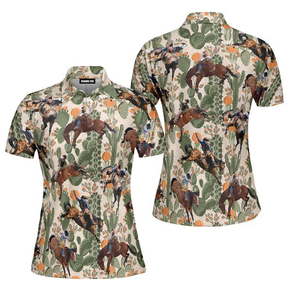 Cowboy Cowgirl - Gift For Cowboys Cowgirls - Horse Riding Vintage Polo Shirt For Women