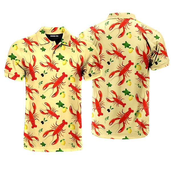 Crawfish Crew Lemon Polo Shirt For Men