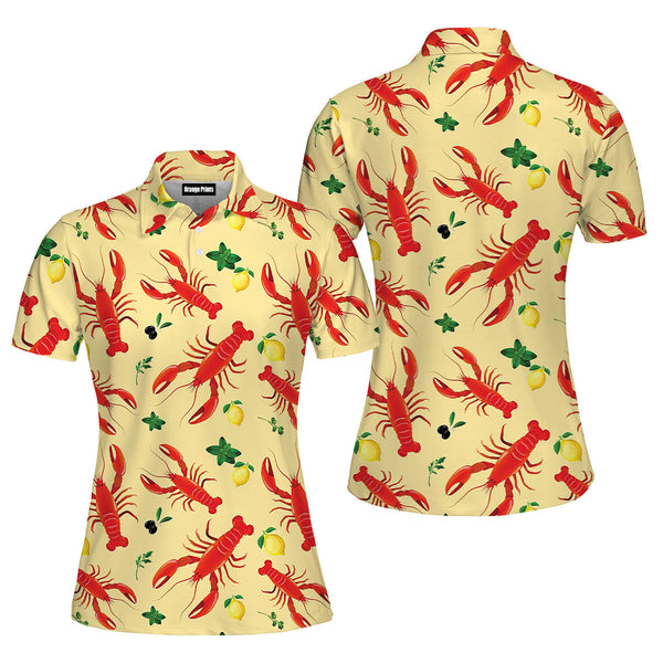 Crawfish Crew Lemon Polo Shirt For Women