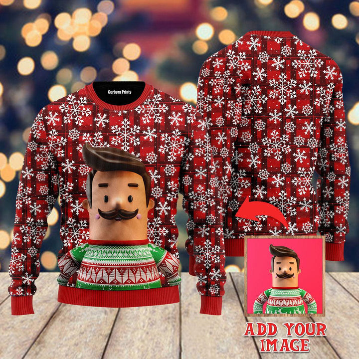 Custom Your Love Photo And Merry Christmas Custom Christmas Sweaters | For Men & Women | UP1033-Gerbera Prints.