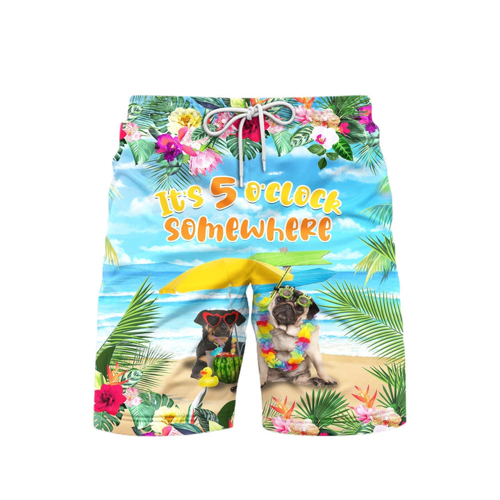 Dog Beach It’s Always 5 O’clock Somewhere Beach Shorts For Men