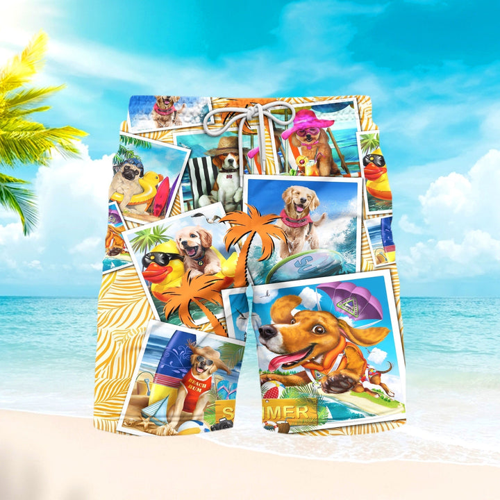 Dogs Love Beach Summer Beach Shorts For Men