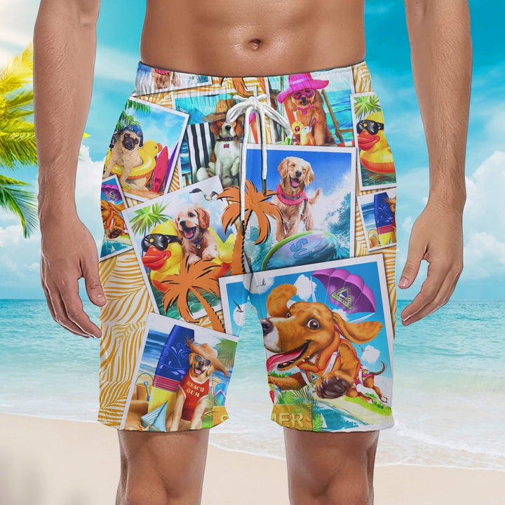 Dogs Love Beach Summer Beach Shorts For Men