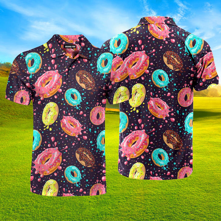 Donuts Chocolate Lemon Blue Mint Polo Shirt For Men