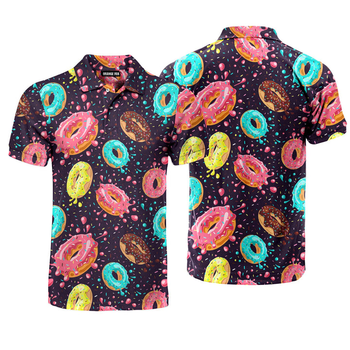 Donuts Chocolate Lemon Blue Mint Polo Shirt For Men