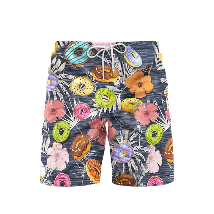 Donuts Tropical Beach Shorts For Men