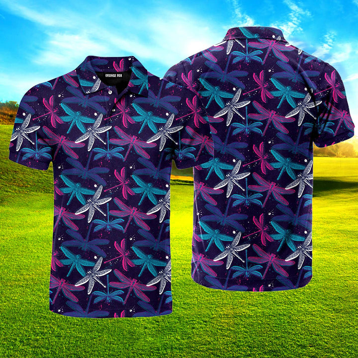 Dragonfly Neon Polo Shirt For Men