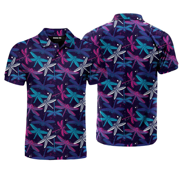 Dragonfly Neon Polo Shirt For Men