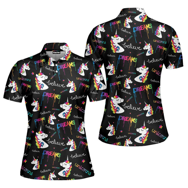 Dreams Of Unicorns Polo Shirt For Women