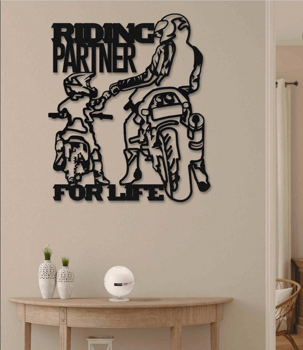 Father And Son Riding Partner For Life - Metal House Sign