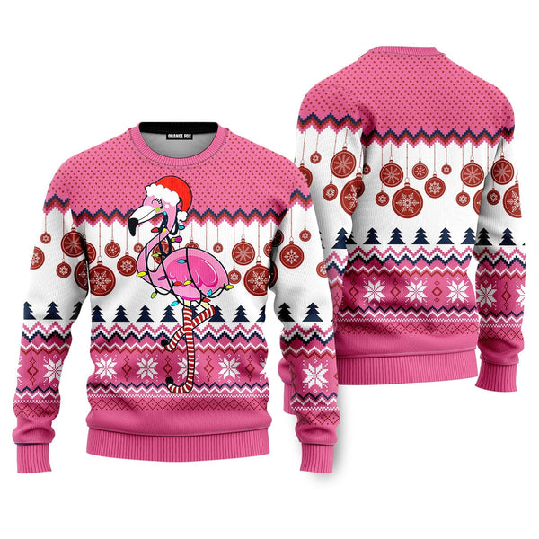 Flamingo Ugly Christmas Sweater For Men & Women