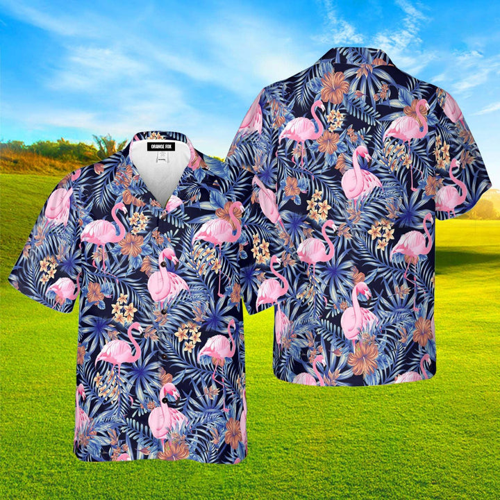 Flower Pink Flamingo Summer Hawaiian Shirt For Men & Women
