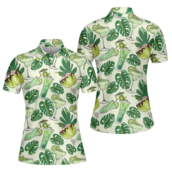 Fresh Cocktails Tropical Polo Shirt For Women